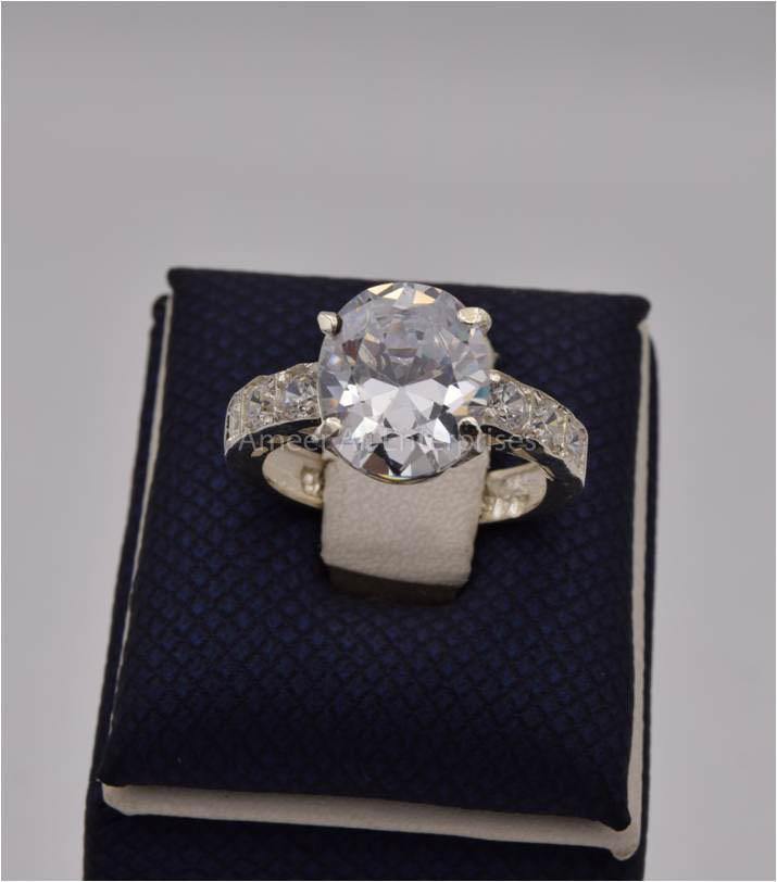 AAE 5504 Chandi Ring 925, Stone: Zircon - AmeerAliEnterprises