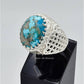AAE 6674 Chandi Ring 925, Stone: Shajri Feroza