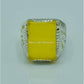 AAE 6765 CHANDI RING 925, STONE: YELLOW AQEEQ - AmeerAliEnterprises