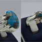 Silver Couple Rings: Pair 121,  Stone: Shajri Feroza - AmeerAliEnterprises