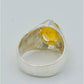 AAE 6244 Chandi Ring 925, Stone: Pukhraj