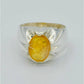 AAE 6244 Chandi Ring 925, Stone: Pukhraj
