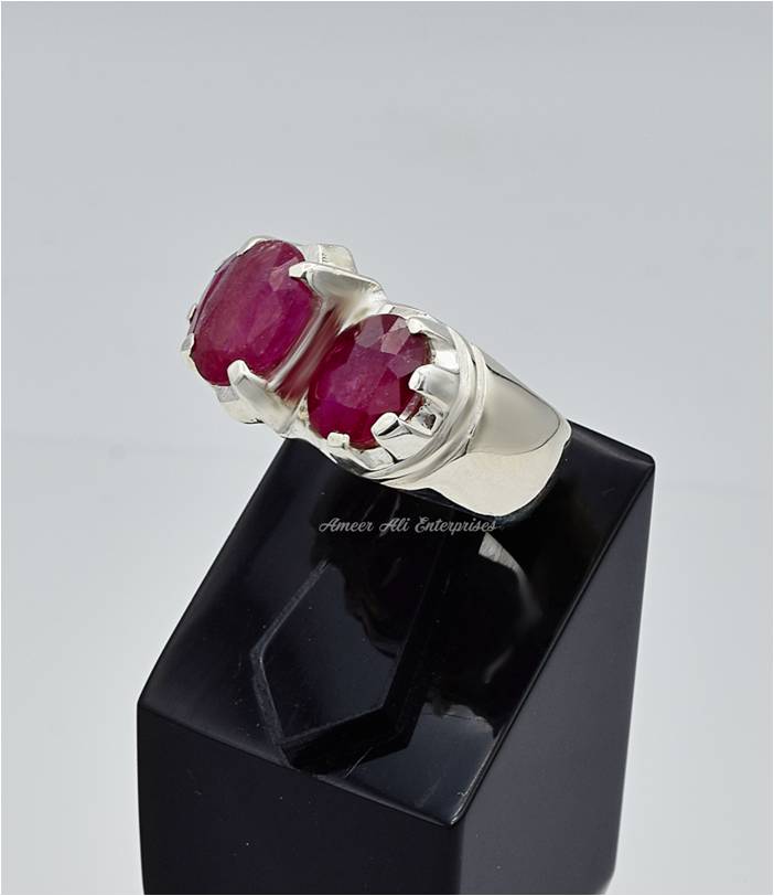 AAE 6656 Chandi Ring 925, Stone: Ruby