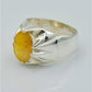 AAE 6244 Chandi Ring 925, Stone: Pukhraj