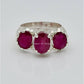 AAE 6656 Chandi Ring 925, Stone: Ruby