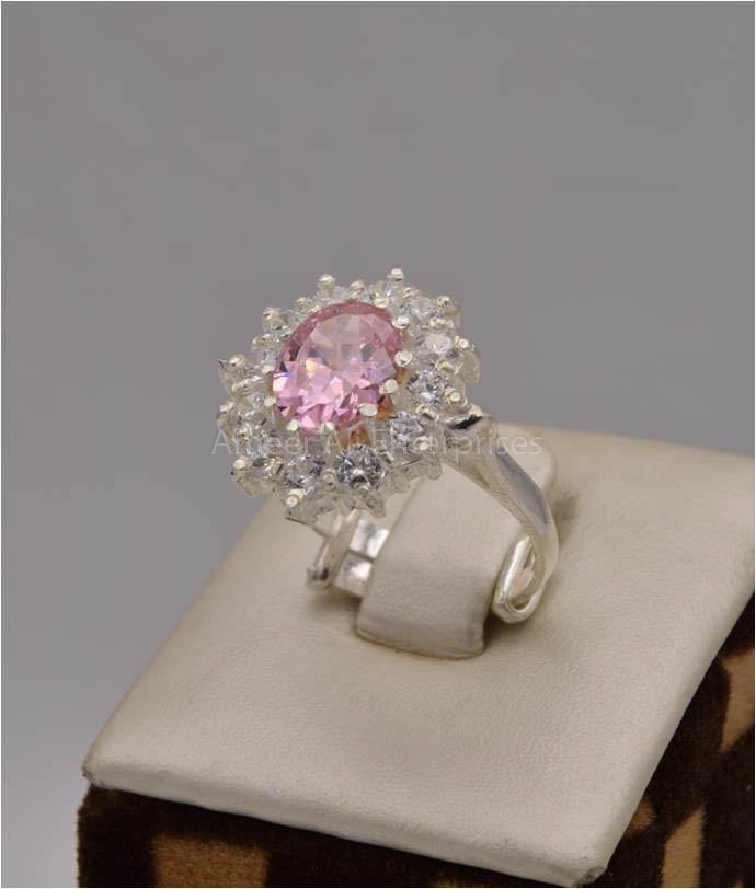 AAE 2409 Chandi Ring 925, Stone: Zircon - AmeerAliEnterprises