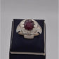 AAE 4444 Chandi Ring 925, Stone: Ruby (Yaqoot)