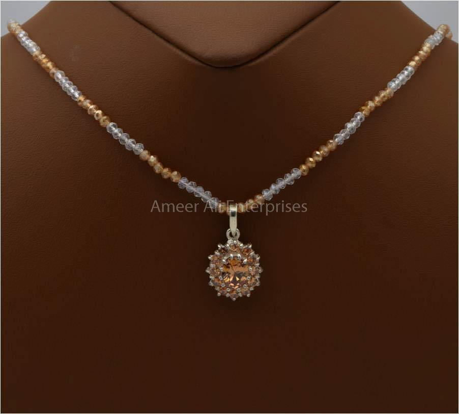 AAE 5716 Chandi Set 925, Stone: Zircon - AmeerAliEnterprises