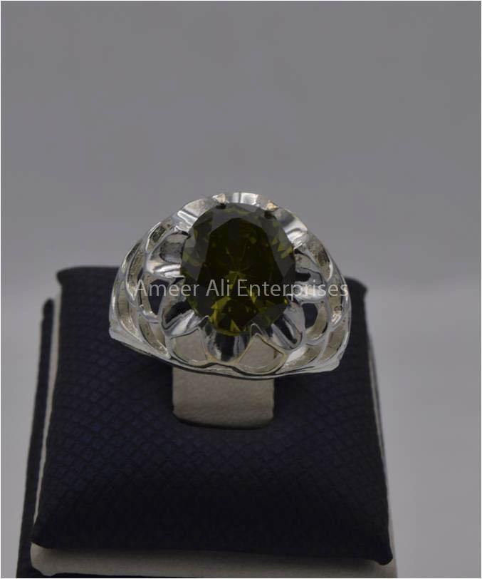 AAE 2243 Chandi Ring 925, Stone: Zircon - AmeerAliEnterprises
