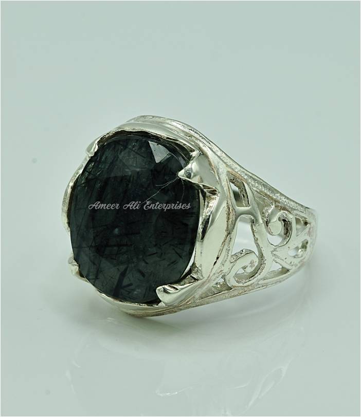 AAE 6856 Chandi Ring 925, Stone: Moh e Najaf