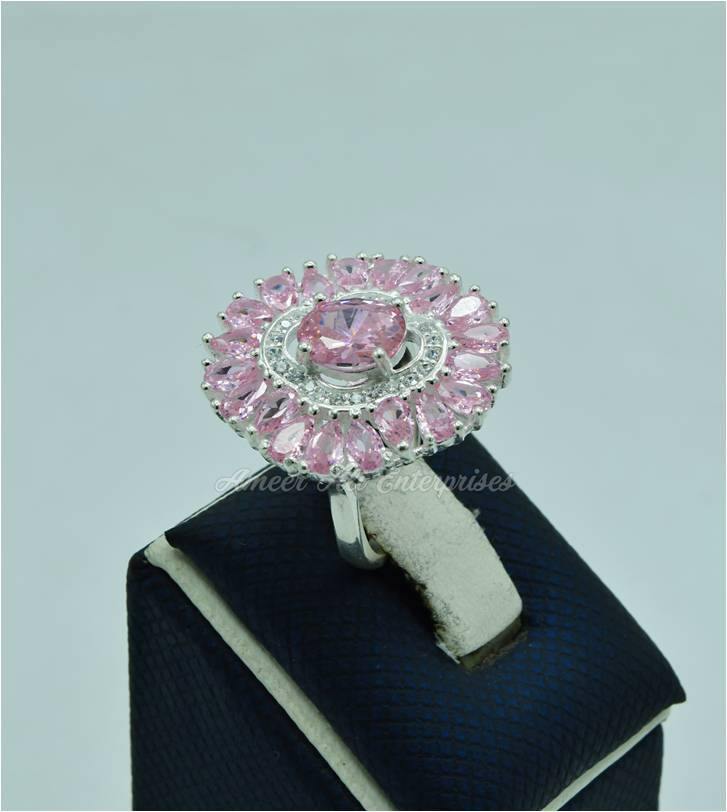 AAE 5535 Chandi Ring 925, Stone: Zircon - AmeerAliEnterprises
