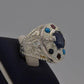 AAE 7723 Chandi Ring, Stone: Navratan (Nine Original Stones) - AmeerAliEnterprises