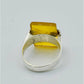 AAE 6234 Chandi Ring 925, Stone: Yellow Aqeeq
