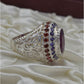 AAE 3629 Chandi Ring 925, Stone: Ruby (Yaqoot)