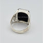 AAE 6650 Chandi Ring 925, Stone: Aqeeq