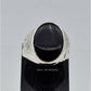 AAE 6651 Chandi Ring 925, Stone: Aqeeq