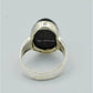 AAE 4383 Chandi Ring 925, Stone: Black Aqeeq