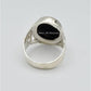 AAE 6651 Chandi Ring 925, Stone: Aqeeq