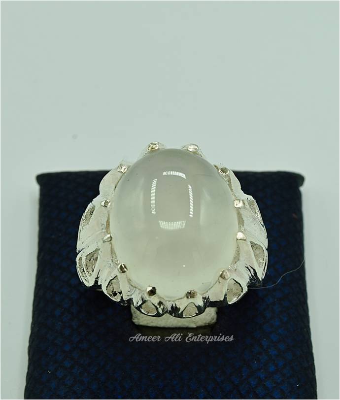 AAE 6911 Chandi Ring 925, Stone: Dur e Najaf