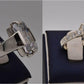 Silver Couple Rings: Pair 79,  Stone: Zircon - AmeerAliEnterprises