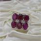 AAE 4526 Chandi Ring 925, Stone: Ruby Yaqoot