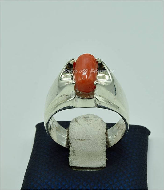 AAE 6842 Chandi Ring 925, Stone: Marjan