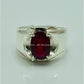 AAE 6857 Chandi Ring 925, Stone: Ruby