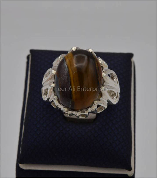 AAE 3556 Chandi Ring 925, Stone: Tiger's Eye