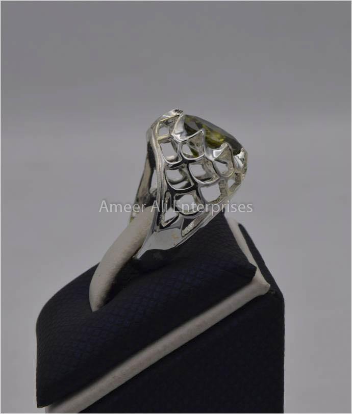 AAE 2243 Chandi Ring 925, Stone: Zircon - AmeerAliEnterprises