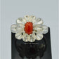 AAE 6272 Chandi Ring 925, Stone: Marjan (Coral)