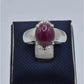 AAE 5807 Chandi Ring 925, Stone Ruby - AmeerAliEnterprises