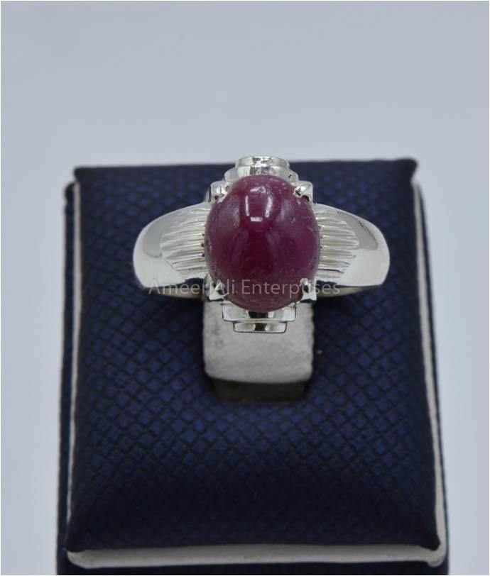 AAE 5807 Chandi Ring 925, Stone Ruby - AmeerAliEnterprises