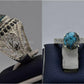 Silver Couple Rings: Pair 134,  Stone: Shajri Feroza - AmeerAliEnterprises