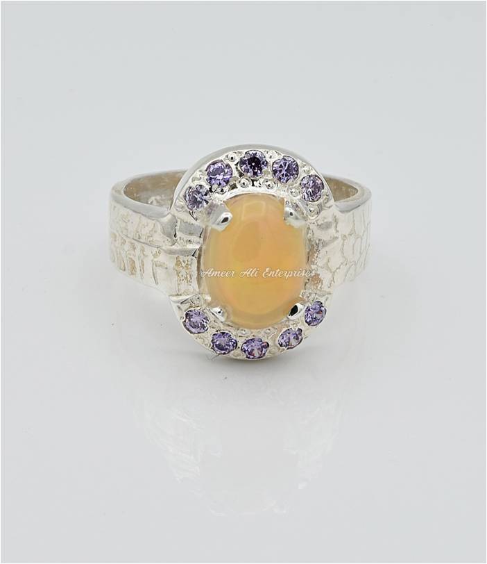 AAE 6654 Chandi Ring 925, Stone: Opal