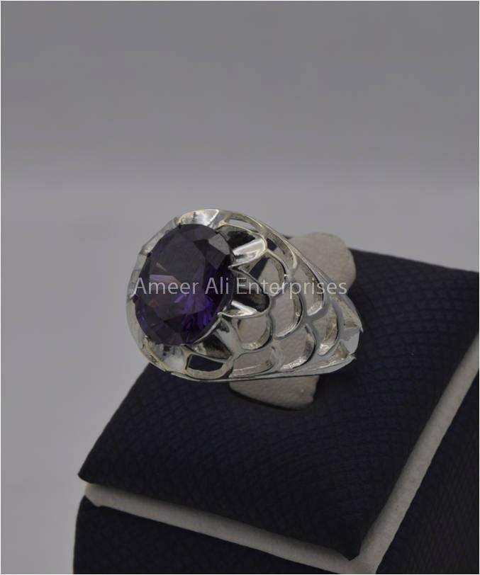 AAE 2244 Chandi Ring 925, Stone: Zircon - AmeerAliEnterprises