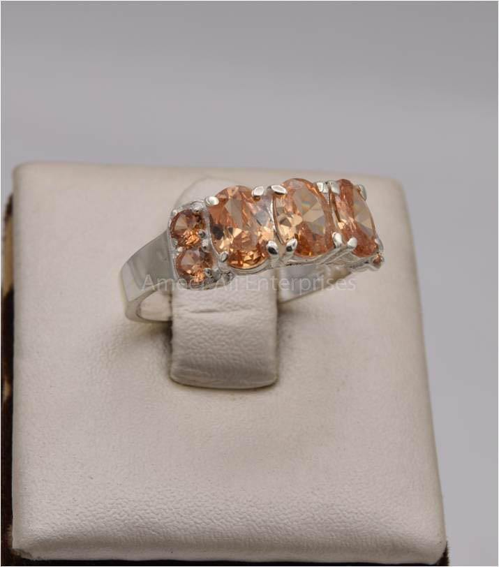 AAE 2524 Chandi Ring 925, Stone: Zircon - AmeerAliEnterprises