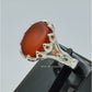 AAE 2318 Chandi Ring 925, Stone: Red Aqeeq