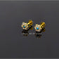 AAE 6919 Gold Ear Studs, Stone: Zircon & Feroza