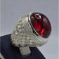 AAE 5831 Chandi Ring 925, Stone: Irani Poota Yaqoot - AmeerAliEnterprises