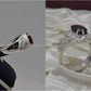 Silver Couple Rings: Pair 70, Stone: Ruby (Yaqoot) - AmeerAliEnterprises