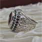 AAE 3919 Chandi Ring 925, Stone: Ruby (Yaqoot)