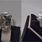 Silver Couple Rings: Pair 79,  Stone: Zircon - AmeerAliEnterprises