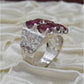 AAE 4526 Chandi Ring 925, Stone: Ruby Yaqoot