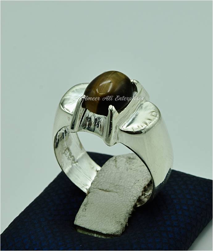 AAE 6867 Chandi Ring 925, Stone: Tiger's Eye