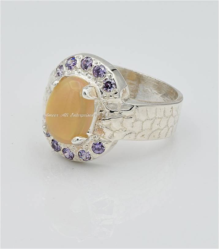 AAE 6654 Chandi Ring 925, Stone: Opal