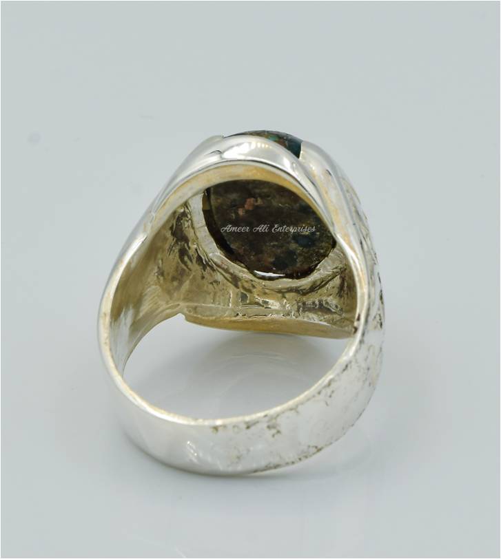 AAE 6259 Chandi Ring 925, Stone: Shajri Feroza