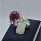 AAE 5807 Chandi Ring 925, Stone Ruby - AmeerAliEnterprises