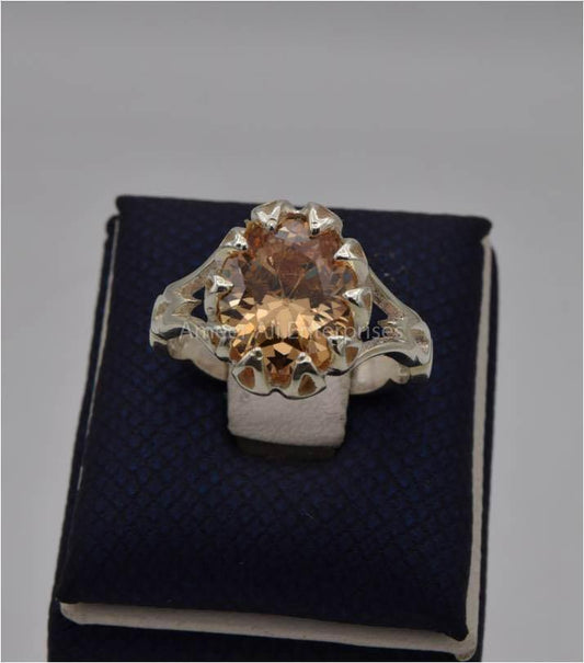 AAE 5631 Chandi Ring 925, Stone: Zircon - AmeerAliEnterprises