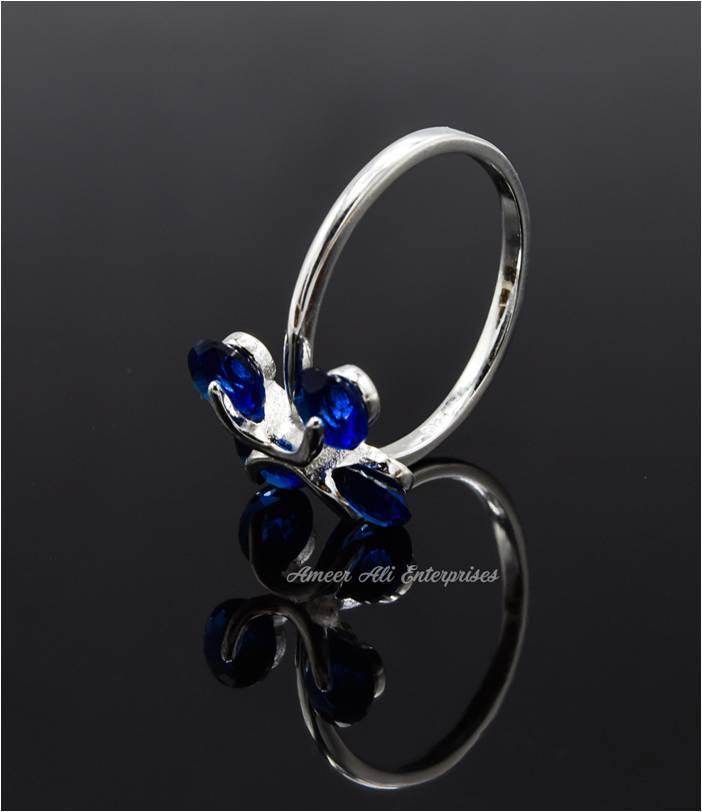 AAE 6744 Chandi Ring 925, Stone: Zircon - AmeerAliEnterprises