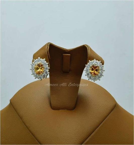 AAE 2476 CHANDI EARRINGS 925, STONE: ZIRCON - AmeerAliEnterprises
